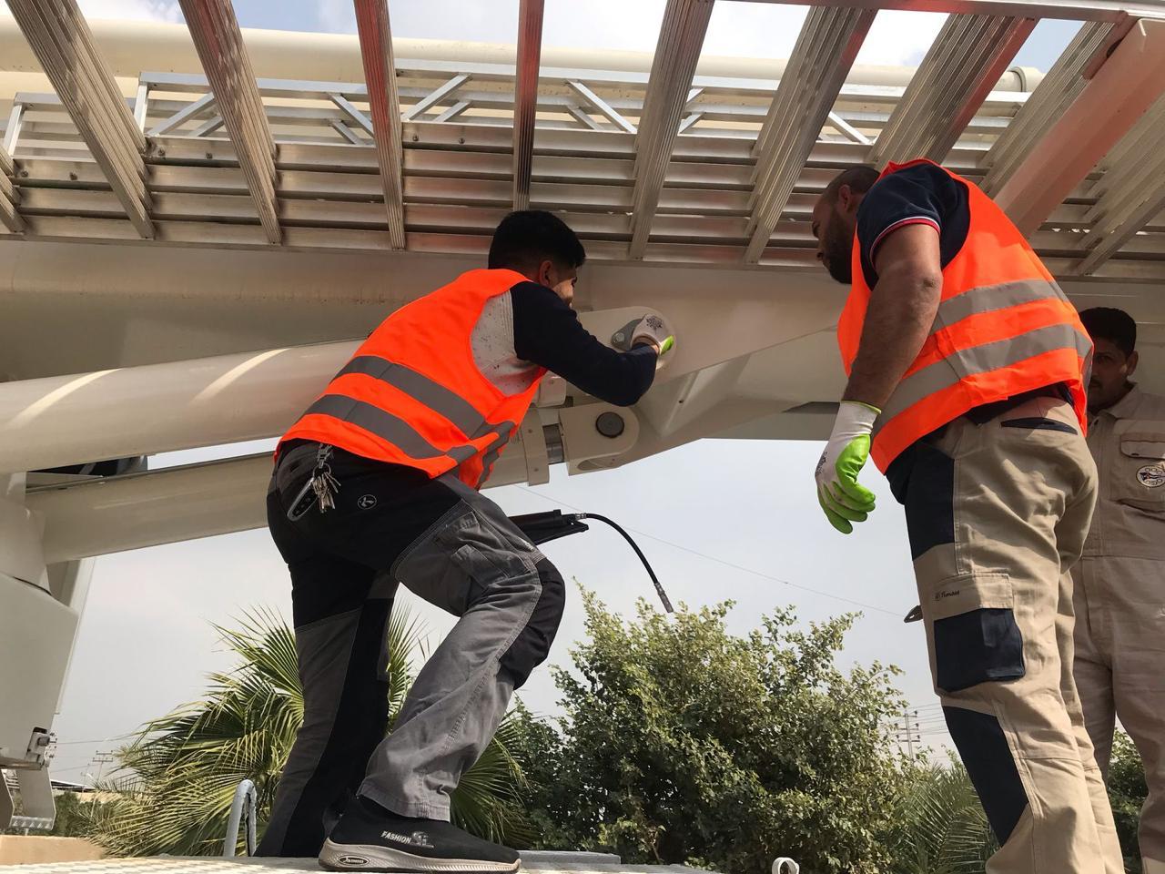 Engineering Team Conducts Routine Maintenance on Bronto Skylift Fleet