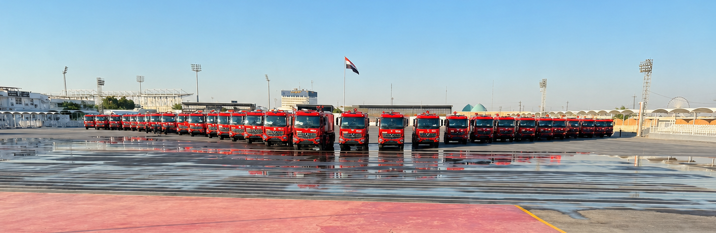 Successful inauguration of 31 Angloco Fire Fighting Trucks with the Iraqi Ministry of Interior – Civil Defense Directorate in partnership with Ardh Al Sahla and Sahba Technology Group.